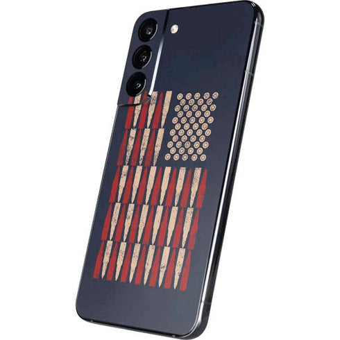 Blue Bullet American Flag Galaxy S22 Plus Skin